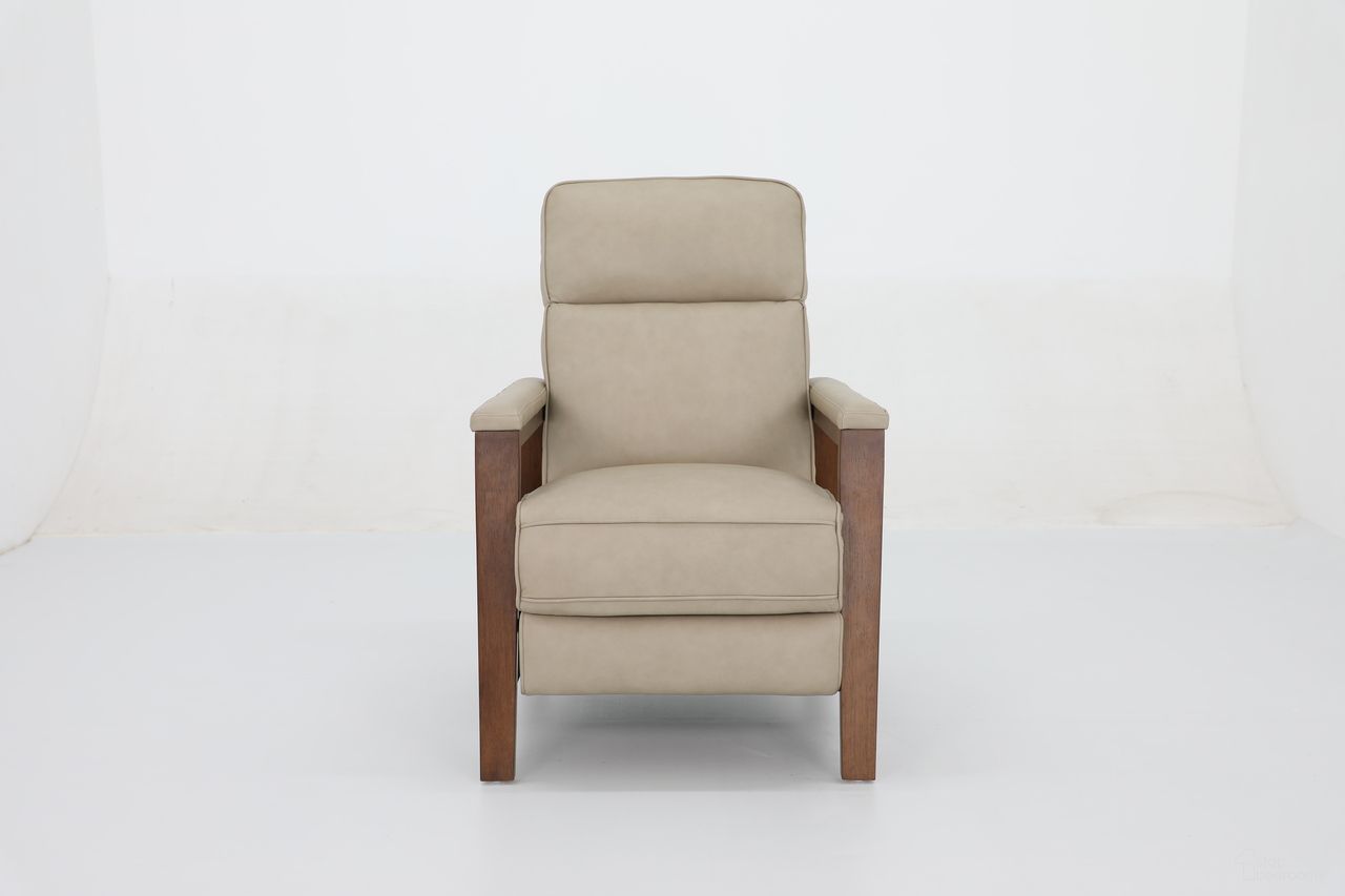 The appearance of Ashland Push Thru The Arms Recliner In Stone designed by BarcaLounger in the traditional interior design. This stone piece of furniture was selected by 1StopBedrooms from Ashland Collection to add a touch of cosiness and style into your home. Sku: 71187530981. Material: Leather.