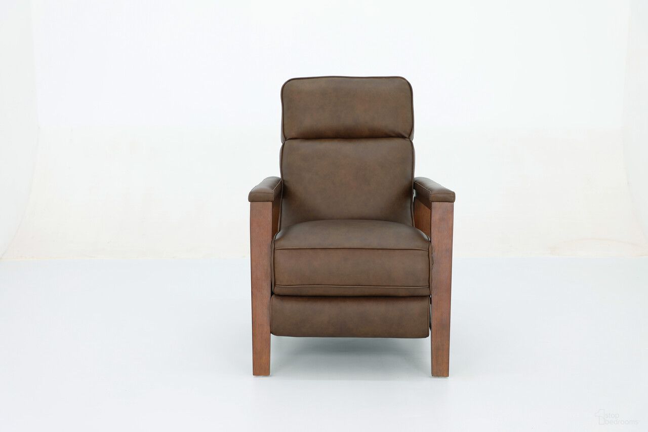 The appearance of Ashland Push Thru The Arms Recliner In Walnut designed by BarcaLounger in the traditional interior design. This walnut piece of furniture was selected by 1StopBedrooms from Ashland Collection to add a touch of cosiness and style into your home. Sku: 71187531087. Material: Leather.