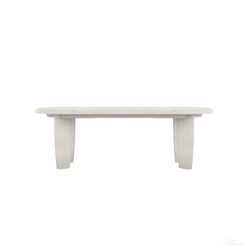 The appearance of Ashlar Oval Dining Table In Bisque designed by A.R.T. in the modern / contemporary interior design. This bisque piece of furniture was selected by 1StopBedrooms from Ashlar Collection to add a touch of cosiness and style into your home. Sku: 333222-2250. Table Base Style: Legs. Table Top Shape: Oval. Material: Parawood. Size: 45" x 120".