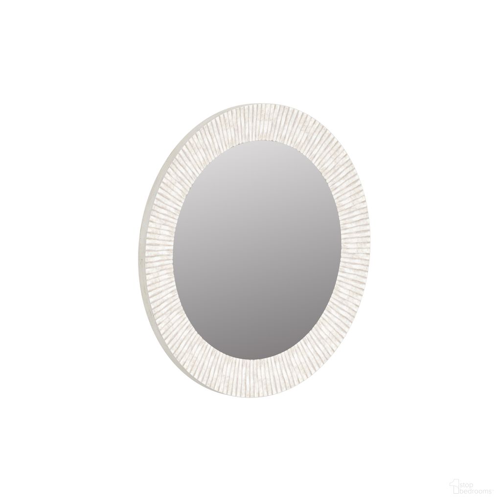 The appearance of Ashlar Round Mirror In Bisque designed by A.R.T. in the modern / contemporary interior design. This bisque piece of furniture was selected by 1StopBedrooms from Ashlar Collection to add a touch of cosiness and style into your home. Sku: 333123-2250. Material: Parawood.