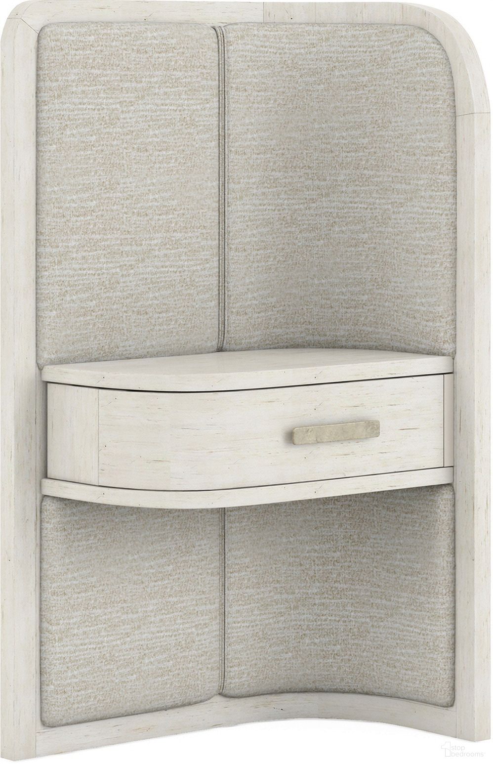 Ashlar Wall Panel Right Nightstand Set In Bisque