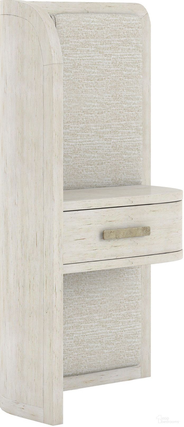 Ashlar Wall Panel Left Nightstand Set In Bisque