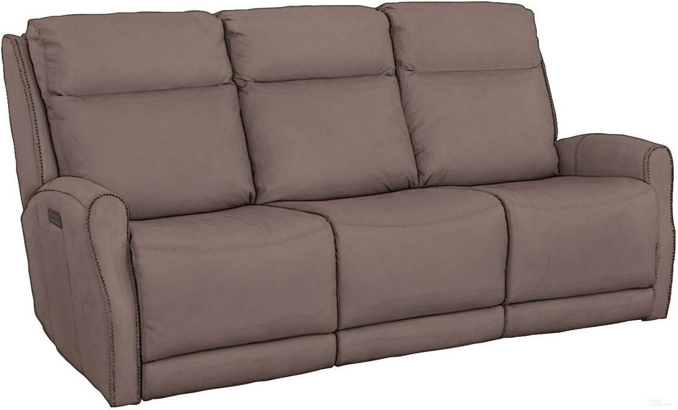 The appearance of Ashley Power Left and Right Reclining Sofa In Brown designed by Fairfield Chair in the transitional interior design. This brown piece of furniture  was selected by 1StopBedrooms from The Leather Reserve Collection to add a touch of cosiness and style into your home. Sku: F007-PS-C. Material: Maple.