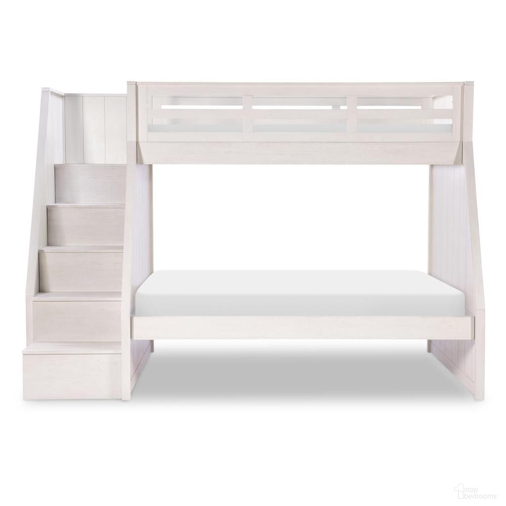 The appearance of Ashton Complete Twin Over Full Bunk Bed In Bleached Linen designed by Legacy Classic in the transitional interior design. This bleached linen piece of furniture was selected by 1StopBedrooms from Ashton Collection to add a touch of cosiness and style into your home. Sku: 3860-8110;3860-8120;3860-8122;3860-8130;3860-8111. Bed Type: Bunk Bed. Bed Size: Twin Over Full. Material: Solid Rubberwood.
