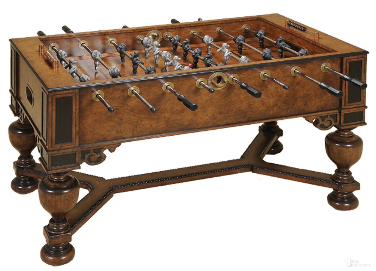 The appearance of Ashton Foosball Game Table In Brown designed by Maitland-Smith in the transitional interior design. This brown piece of furniture was selected by 1StopBedrooms from Maitland Smith Collection to add a touch of cosiness and style into your home. Sku: 8106-31. Material: Wood.