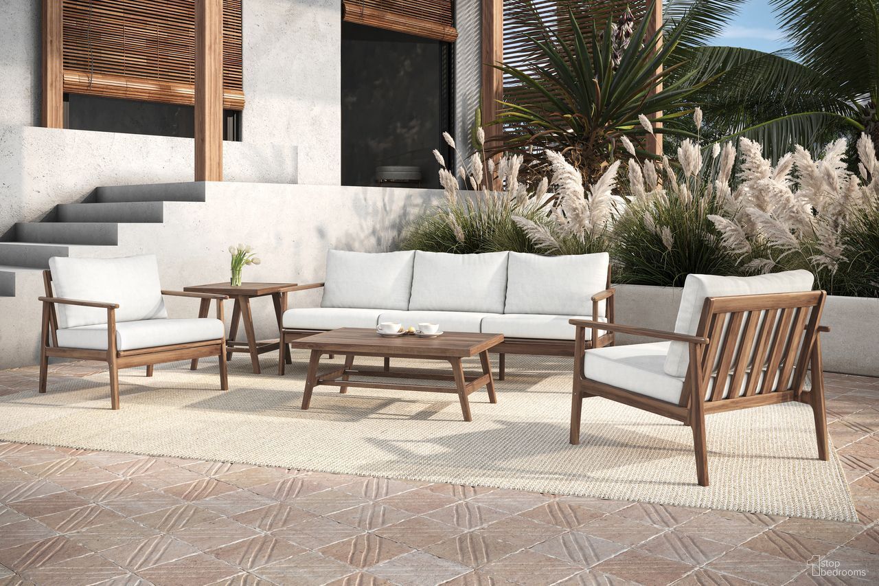 The appearance of Ashton Performance Fabric Outdoor Patio Living Room Set In Natural designed by New Classic in the modern / contemporary interior design. This natural piece of furniture was selected by 1StopBedrooms from Ashton Collection to add a touch of cosiness and style into your home. Sku: G5587-23-NAT;G5587-21-NAT. Material: Wood.