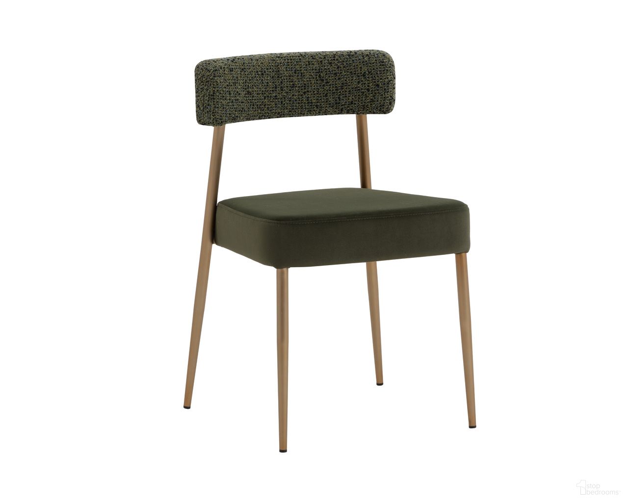 Ashwin Stackable Dining Chair Set of 2 In Kona Backwoods and Noah Meadow