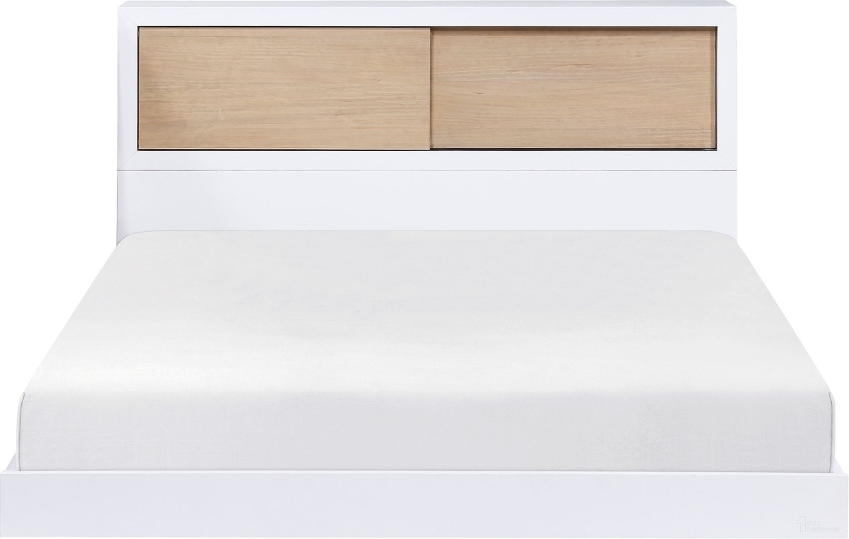 The appearance of Asker Full Bookcase Platform Bed In White and Brown designed by Homelegance in the transitional interior design. This white/brown piece of furniture was selected by 1StopBedrooms from Asker Collection to add a touch of cosiness and style into your home. Sku: B2012BCF-1;B2012BCF-2;B2012BCT-3. Bed Type: Platform Bed. Bed Size: Full. Material: Pine Veneer.