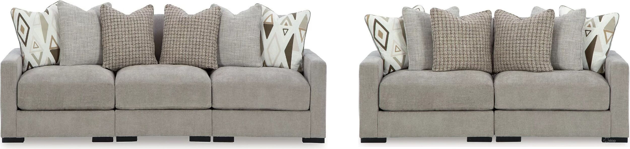 The appearance of Aslan Court Living Room Set In Pebble designed by Signature Design by Ashley in the modern / contemporary interior design. This pebble piece of furniture was selected by 1StopBedrooms from Aslan Court Collection to add a touch of cosiness and style into your home. Sku: 2030546;2030564;2030565;2030564;2030565. Material: Fabric.