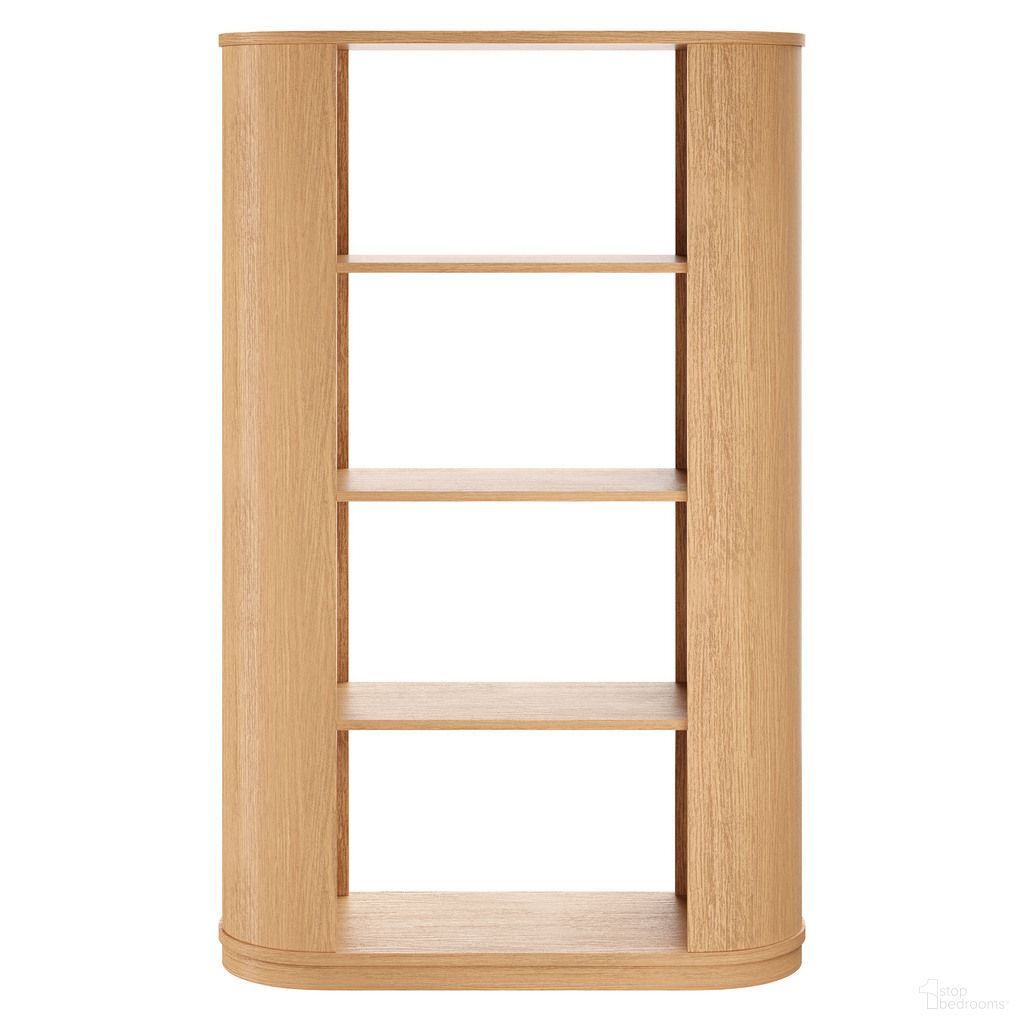 The appearance of Aspect 74 Inch Curved 4 Tier Bookshelf In Natural designed by Modway in the modern / contemporary interior design. This natural piece of furniture was selected by 1StopBedrooms from Aspect Collection to add a touch of cosiness and style into your home. Sku: EEI-7378-NAT-1;EEI-7378-NAT-2. Material: Solid Wood.