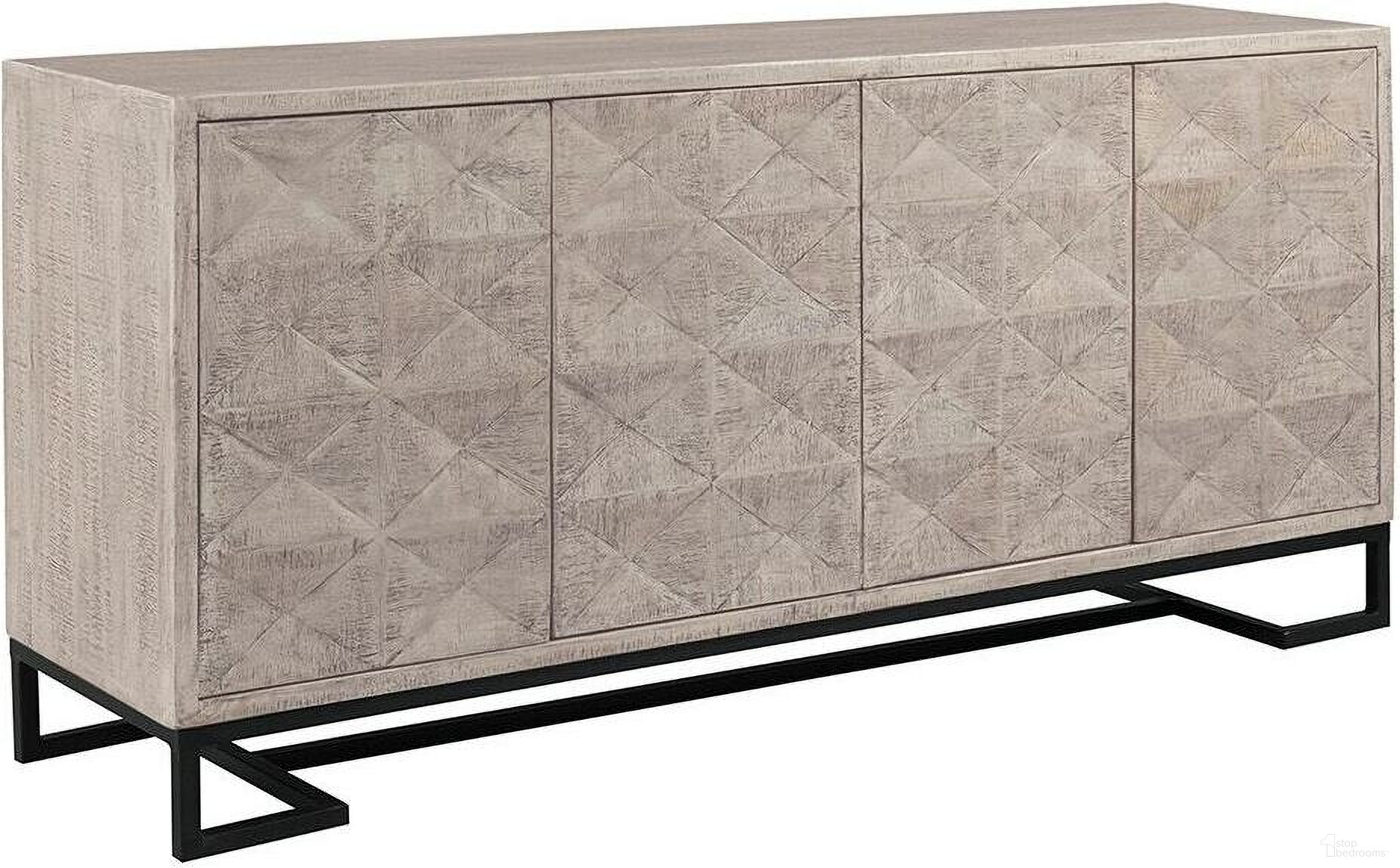 The appearance of Aspect Credenza In Dune designed by Fairfield Chair in the modern / contemporary interior design. This dune piece of furniture was selected by 1StopBedrooms from Aspect Collection to add a touch of cosiness and style into your home. Sku: 8108-96. Material: Mango Wood.
