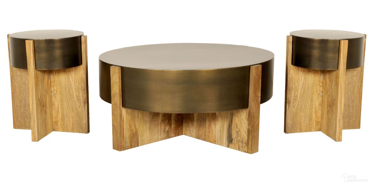 The appearance of Aspen 42 Inch Round Occasional Table Set In Barton Bronze designed by Parker House in the transitional interior design. This barton bronze piece of furniture  was selected by 1StopBedrooms from Aspen Collection to add a touch of cosiness and style into your home. Sku: ASP-11;ASP-12. Material: Mango.