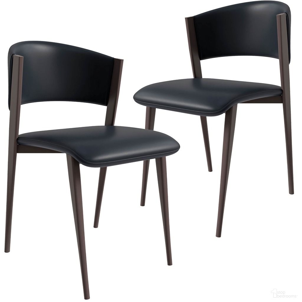 The appearance of Aspen Modern Dining Chair Set of 2 In Black designed by LeisureMod in the modern / contemporary interior design. This black piece of furniture was selected by 1StopBedrooms from Aspen Collection to add a touch of cosiness and style into your home. Sku: AC51BL-2. Material: Leather. Chair Type: Side Chair.