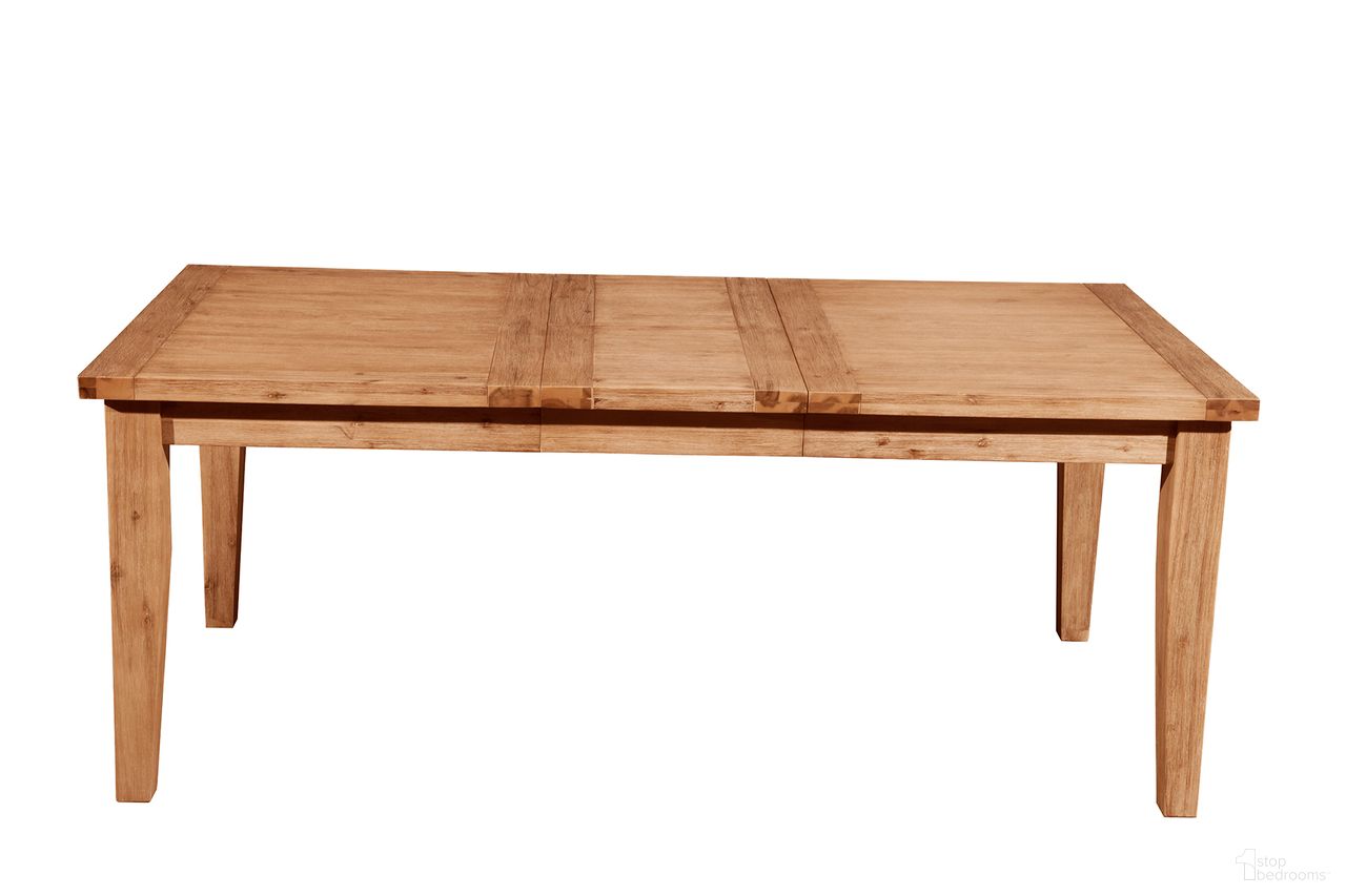 The appearance of Aspen Extension Dining Table with Butterfly Leaf In Antique Natural designed by Alpine in the country / farmhouse interior design. This antique natural piece of furniture  was selected by 1StopBedrooms from Aspen Collection to add a touch of cosiness and style into your home. Sku: 8812-01. Table Base Style: Legs. Table Top Shape: Rectangular. Size: 60" x 42". Material: Acacia.