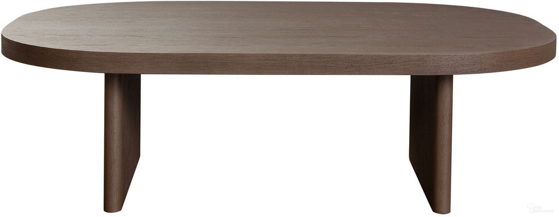 The appearance of Aspen Oval Cocktail Table In Dark Oak Finish designed by Diamond Sofa in the modern / contemporary interior design. This almond oak piece of furniture  was selected by 1StopBedrooms from Aspen Collection to add a touch of cosiness and style into your home. Sku: ASPENCTOA. Material: Wood.