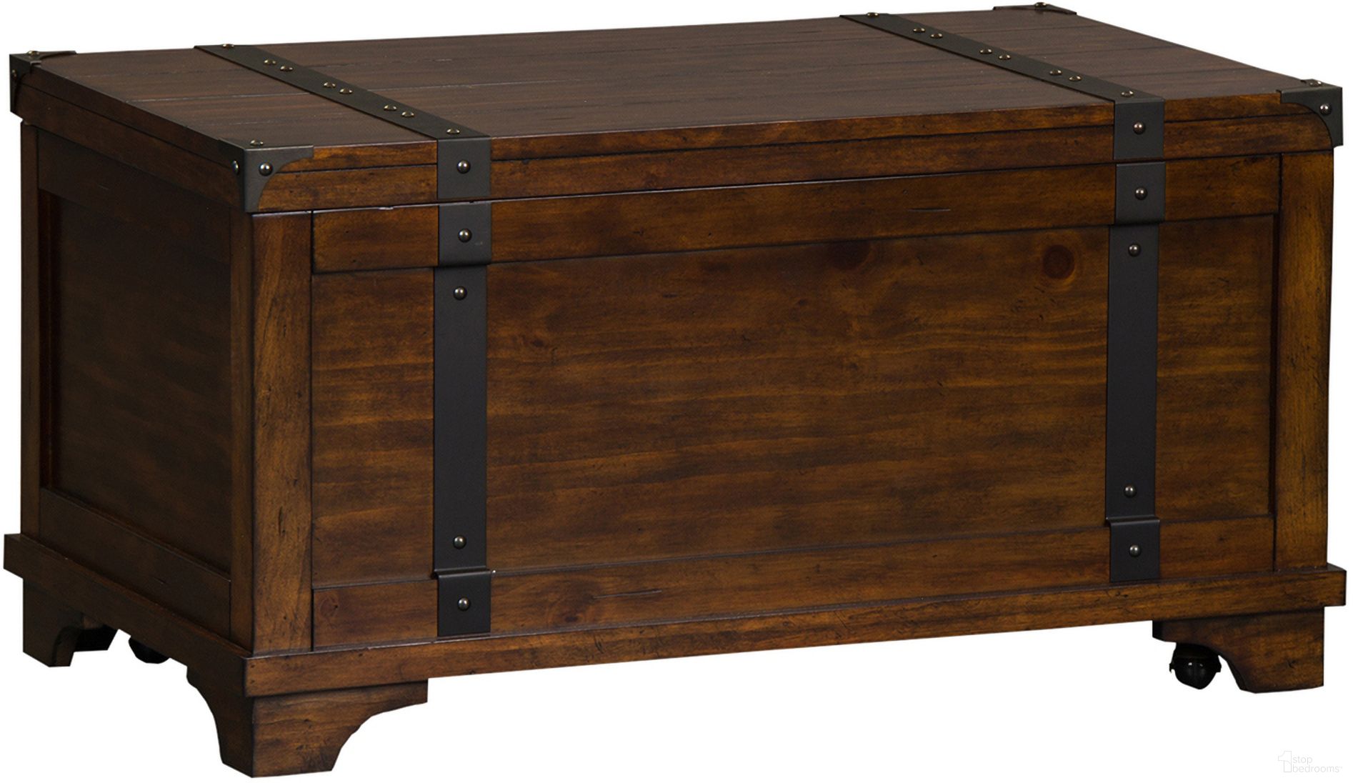 The appearance of Aspen Skies Storage Trunk designed by Liberty in the traditional interior design. This dark brown piece of furniture  was selected by 1StopBedrooms from Aspen Skies Collection to add a touch of cosiness and style into your home. Sku: 316-OT1010. Material: Wood.