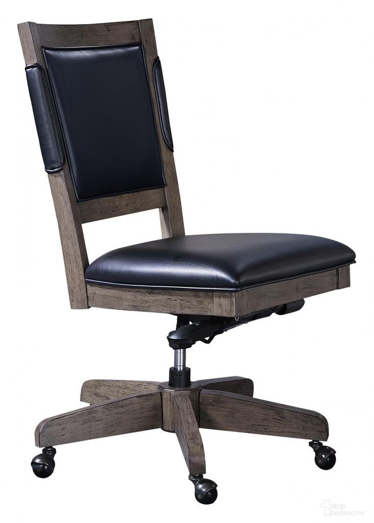 The appearance of Aspenhome Harper Point Office Chair In Fossil Ihp 366 Fsl designed by Aspenhome in the modern / contemporary interior design. This graphite piece of furniture was selected by 1StopBedrooms from Harper Point Collection to add a touch of cosiness and style into your home. Sku: IHP-366-FSL. Material: Leather.