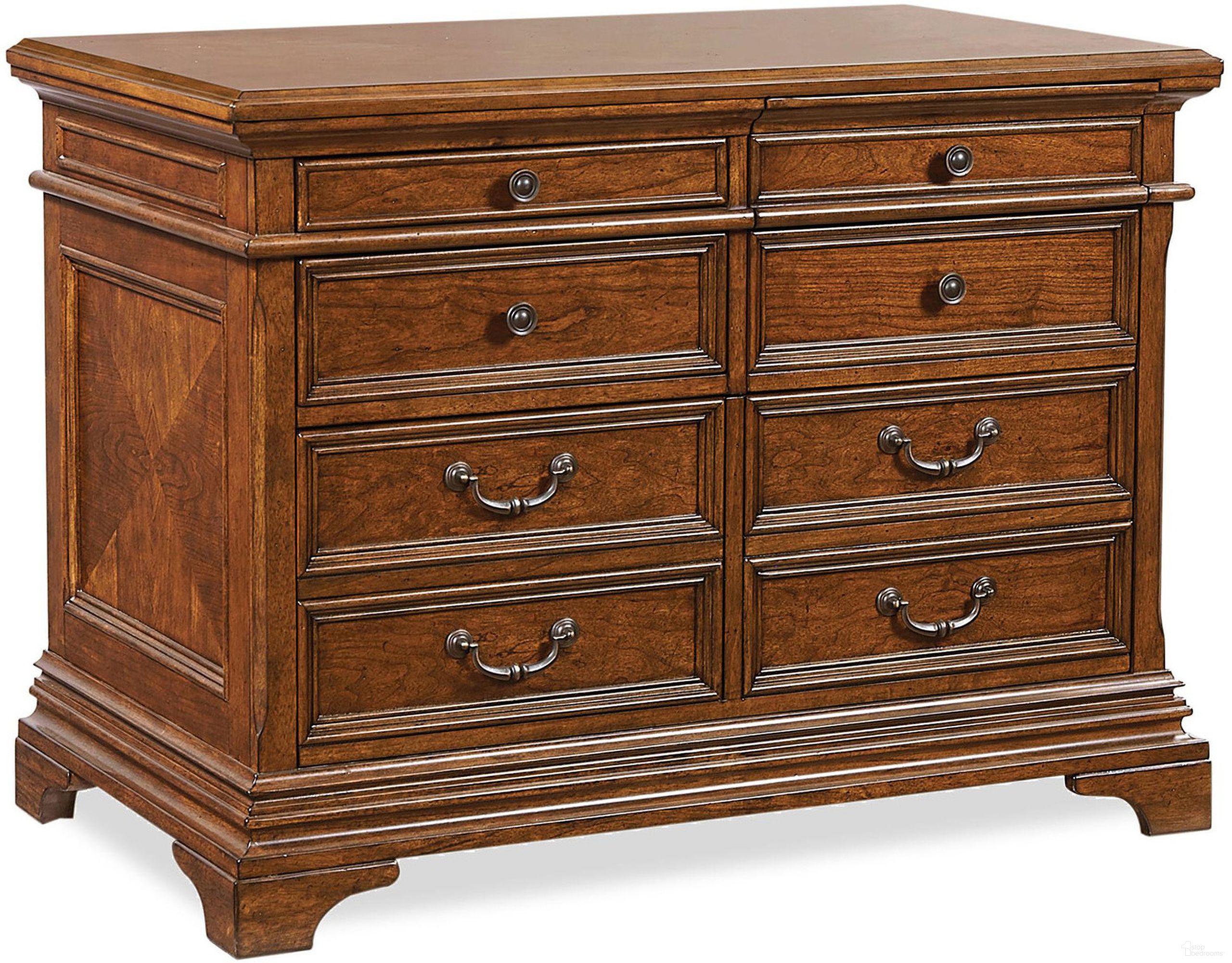 Aspenhome Hawthorne 5-Drawer Combo File in Brown Cherry