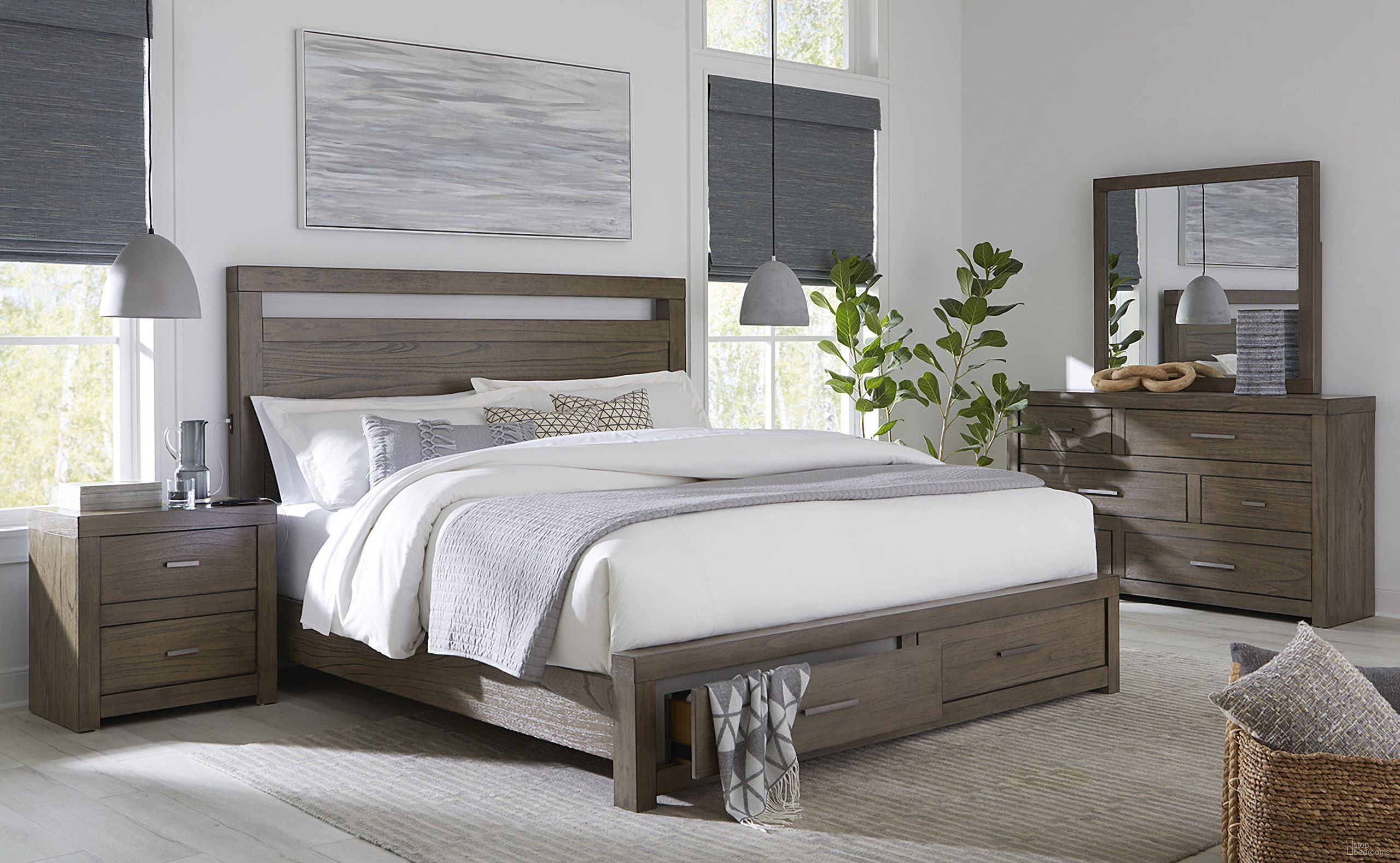 aspenhome Modern Loft Panel Storage Bed