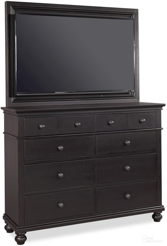 The appearance of Aspenhome Oxford Tv Frame W Tv Mount For 455 In Black I07 487 Blk designed by Aspenhome in the modern / contemporary interior design. This black piece of furniture  was selected by 1StopBedrooms from Oxford Collection to add a touch of cosiness and style into your home. Sku: I07-487-BLK. Material: Wood.