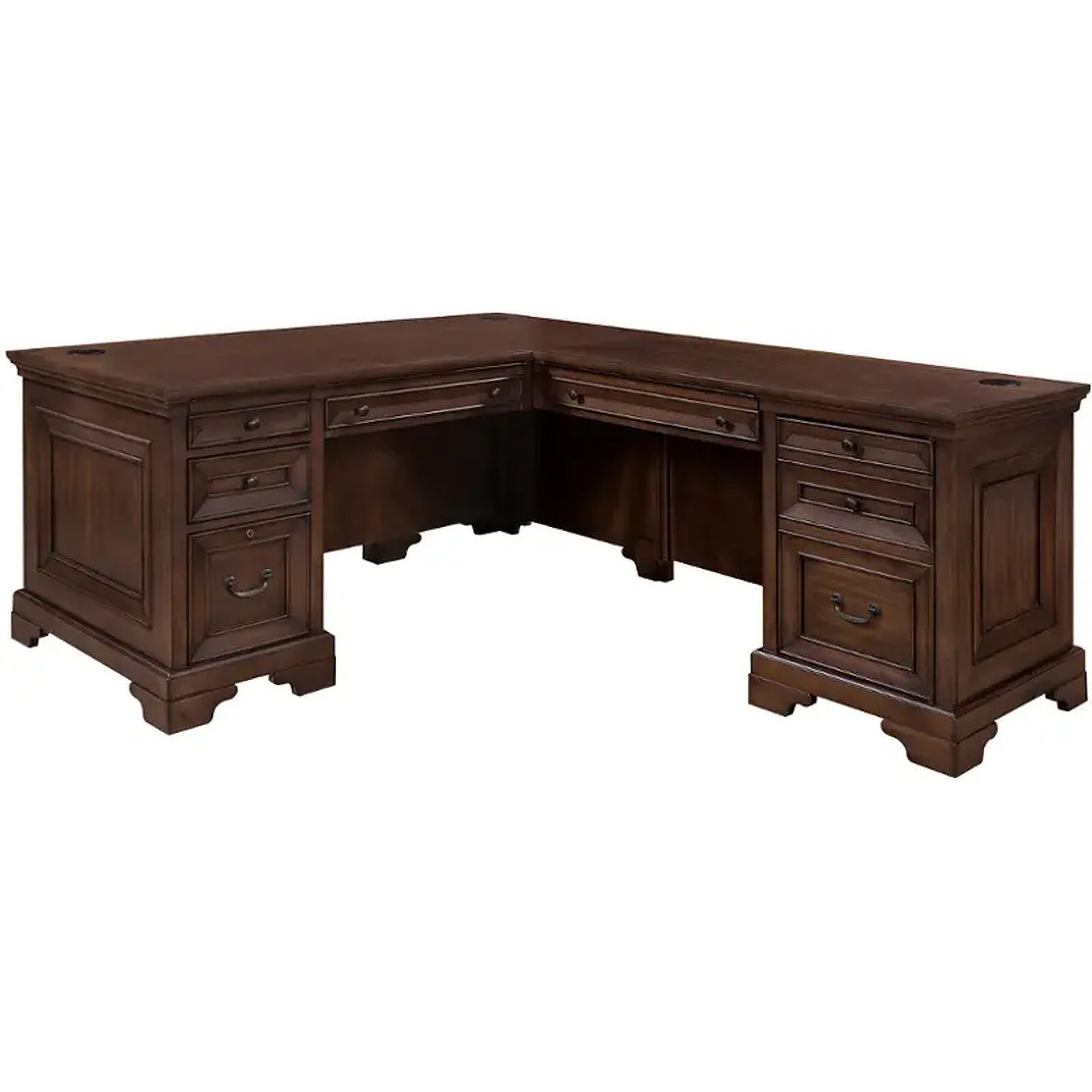 Monarch Specialties L-Shaped Computer Desk Brown