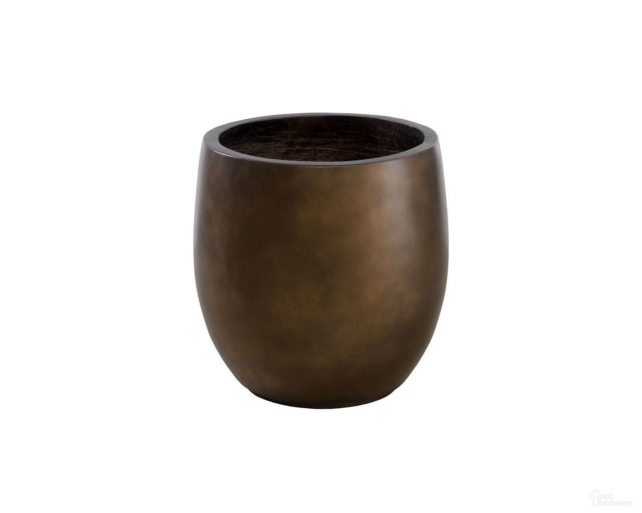 Aster Small Planter In Antique Bronze