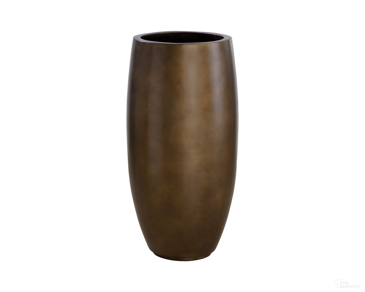 Aster Tall Planter In Antique Bronze