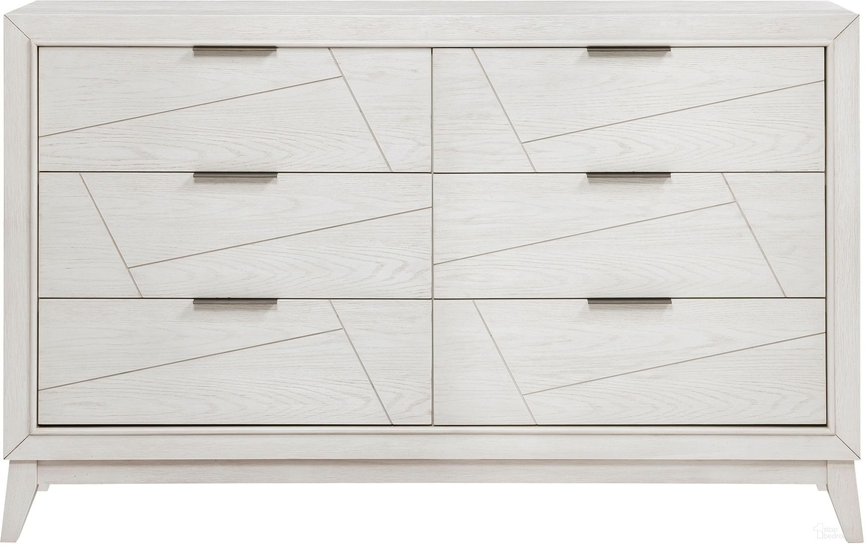 The appearance of Asteria Dresser In White designed by Homelegance in the modern / contemporary interior design. This white piece of furniture  was selected by 1StopBedrooms from Asteria Collection to add a touch of cosiness and style into your home. Sku: 1355-5. Material: Oak Veneer.