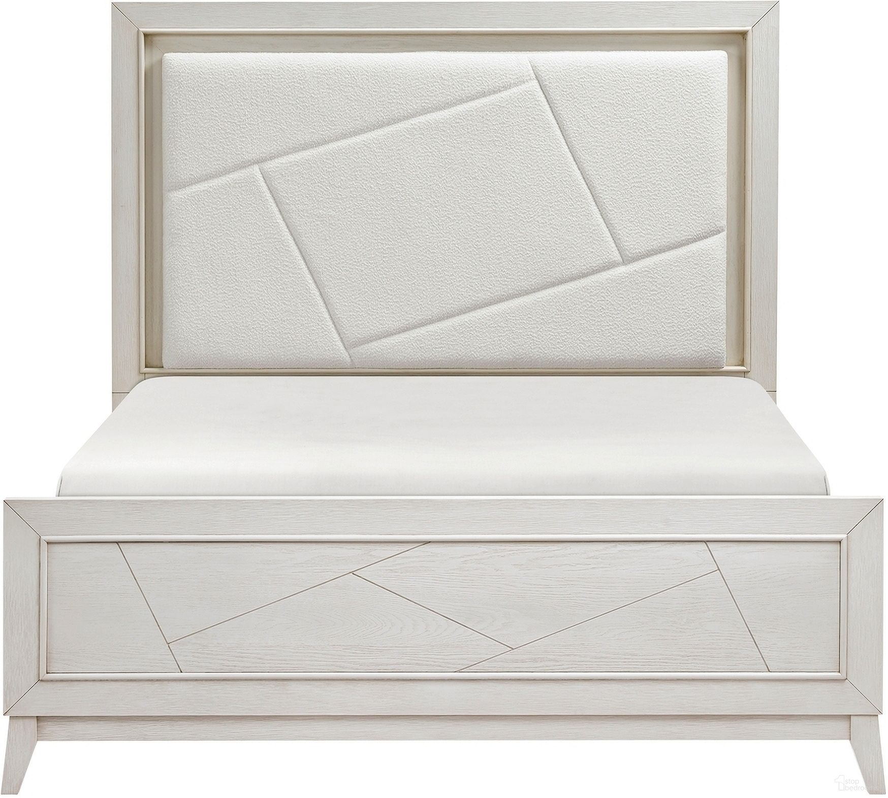Asteria Eastern King Panel Bed In White