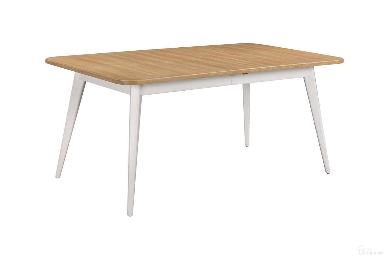 The appearance of Astoria Extendable Dining Table In Pearl designed by Aspenhome in the transitional interior design. This pearl piece of furniture  was selected by 1StopBedrooms from Astoria Collection to add a touch of cosiness and style into your home. Sku: I3260-6050. Material: Wood. Table Top Shape: Rectangular. Size: 40" x 84".