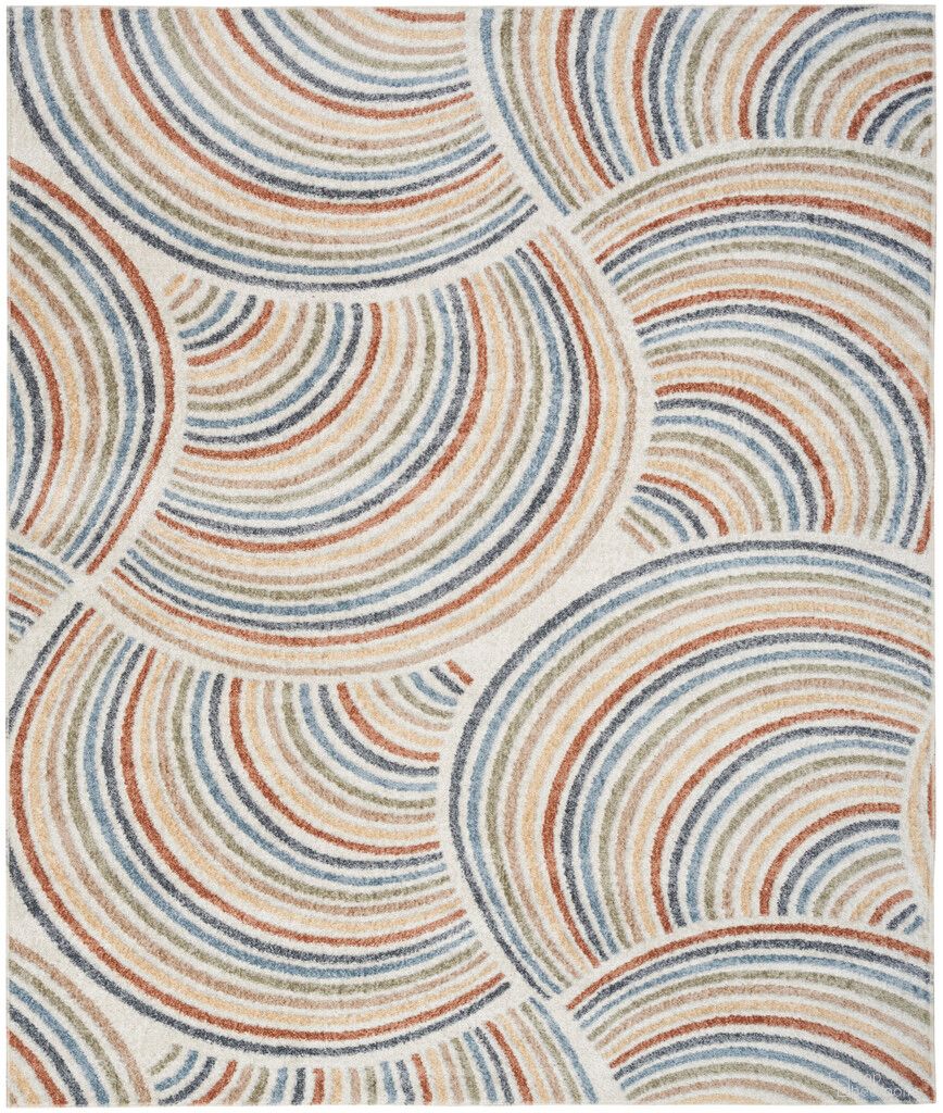 The appearance of Astra Machine Washable 12' x 15' Indoor Rug In Ivory Multi designed by Nourison in the modern / contemporary interior design. This ivory multi piece of furniture  was selected by 1StopBedrooms from Astra Collection to add a touch of cosiness and style into your home. Sku: 99446979070. Material: Polyester.