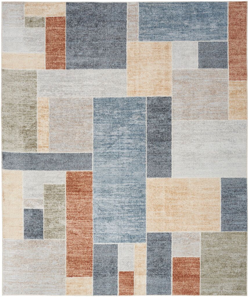 The appearance of Astra Machine Washable 12' x 15' Indoor Rug In Multicolor designed by Nourison in the modern / contemporary interior design. This multicolor piece of furniture  was selected by 1StopBedrooms from Astra Collection to add a touch of cosiness and style into your home. Sku: 99446979179. Material: Polyester.