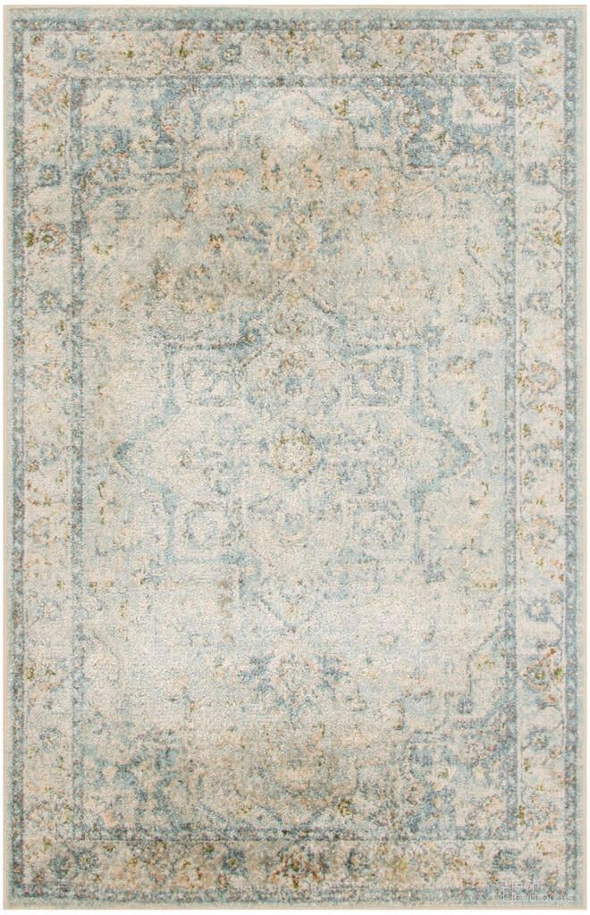 The appearance of Astra Machine Washable 3'3" x 5' Vintage Indoor Rug In Light Blue designed by Nourison in the rustic / southwestern interior design. This light blue piece of furniture was selected by 1StopBedrooms from Astra Collection to add a touch of cosiness and style into your home. Sku: 99446944788. Material: Polyester.