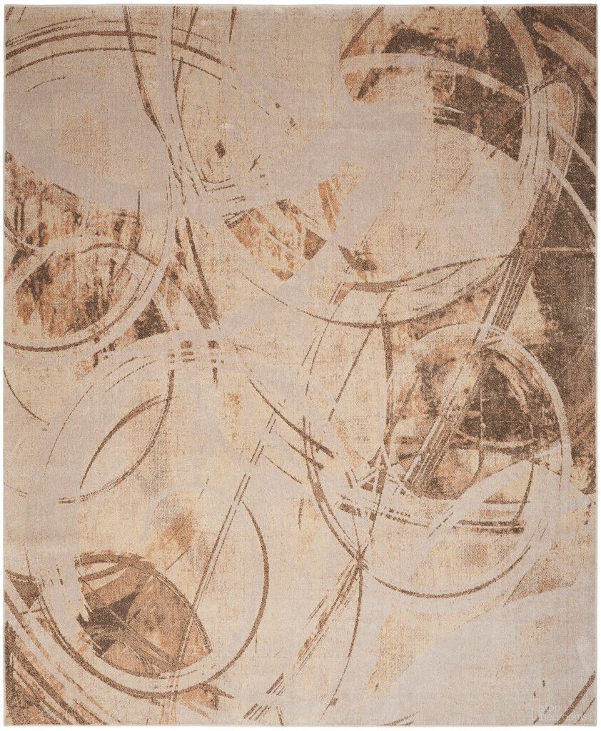 The appearance of Astra Machine Washable 7'10" x 10' Modern Indoor Rug In Beige designed by Nourison in the modern / contemporary interior design. This beige piece of furniture was selected by 1StopBedrooms from Astra Collection to add a touch of cosiness and style into your home. Sku: 99446977755. Material: Polyester.
