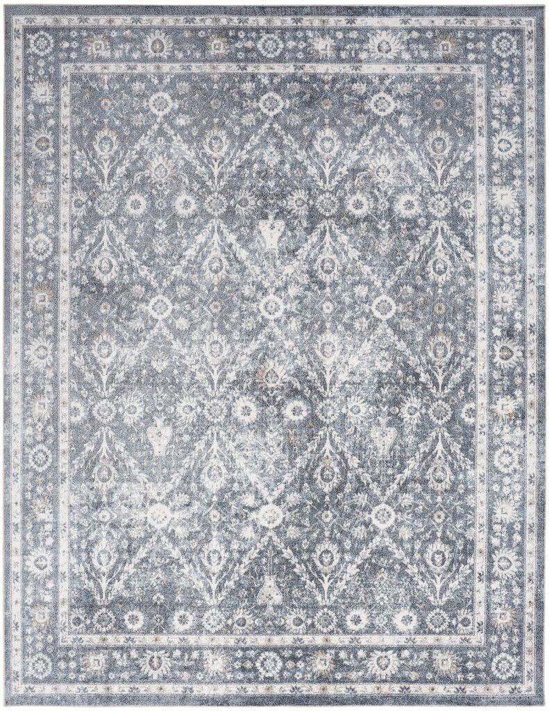 Astra Machine Washable 7'10" x 10' Indoor Rug In Dark Blue