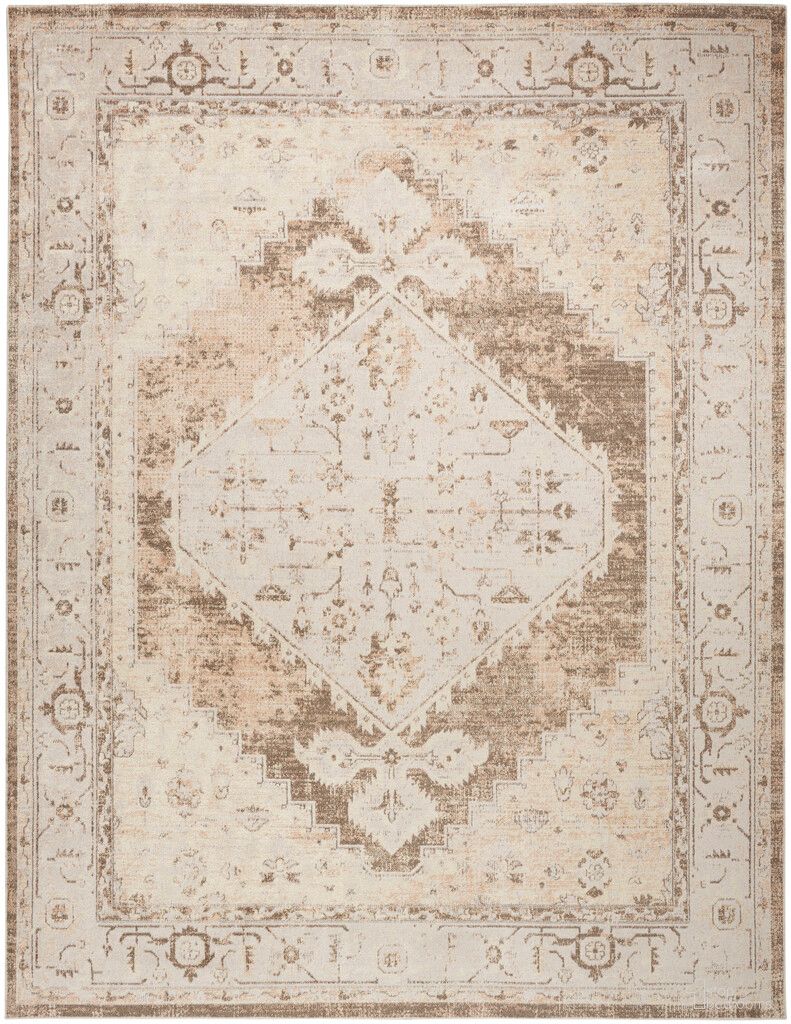 The appearance of Astra Machine Washable 9' x 12' Vintage Indoor Rug In Beige designed by Nourison in the rustic / southwestern interior design. This beige piece of furniture was selected by 1StopBedrooms from Astra Collection to add a touch of cosiness and style into your home. Sku: 99446964038. Material: Polyester.