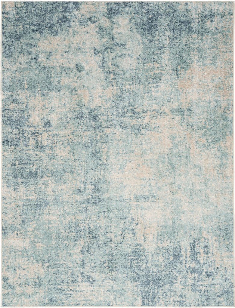 The appearance of Astra Machine Washable 9' x 12' Modern Indoor Rug In Blue and Ivory designed by Nourison in the modern / contemporary interior design. This blue and ivory piece of furniture was selected by 1StopBedrooms from Astra Collection to add a touch of cosiness and style into your home. Sku: 99446944221. Material: Polyester.