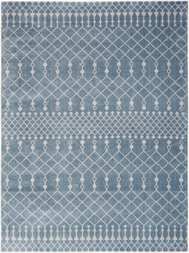 Astra Machine Washable 9' x 12' Bohemian Indoor Rug In Blue