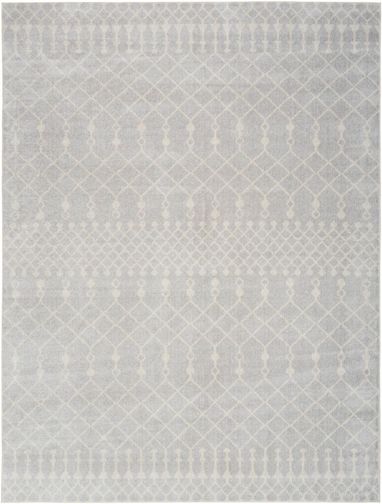 The appearance of Astra Machine Washable 9' x 12' Bohemian Indoor Rug In Grey designed by Nourison in the bohemian interior design. This grey piece of furniture was selected by 1StopBedrooms from Astra Collection to add a touch of cosiness and style into your home. Sku: 99446122759. Material: Polyester.