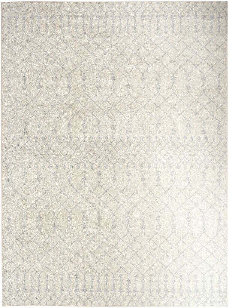 Astra Machine Washable 9' x 12' Bohemian Indoor Rug In Ivory