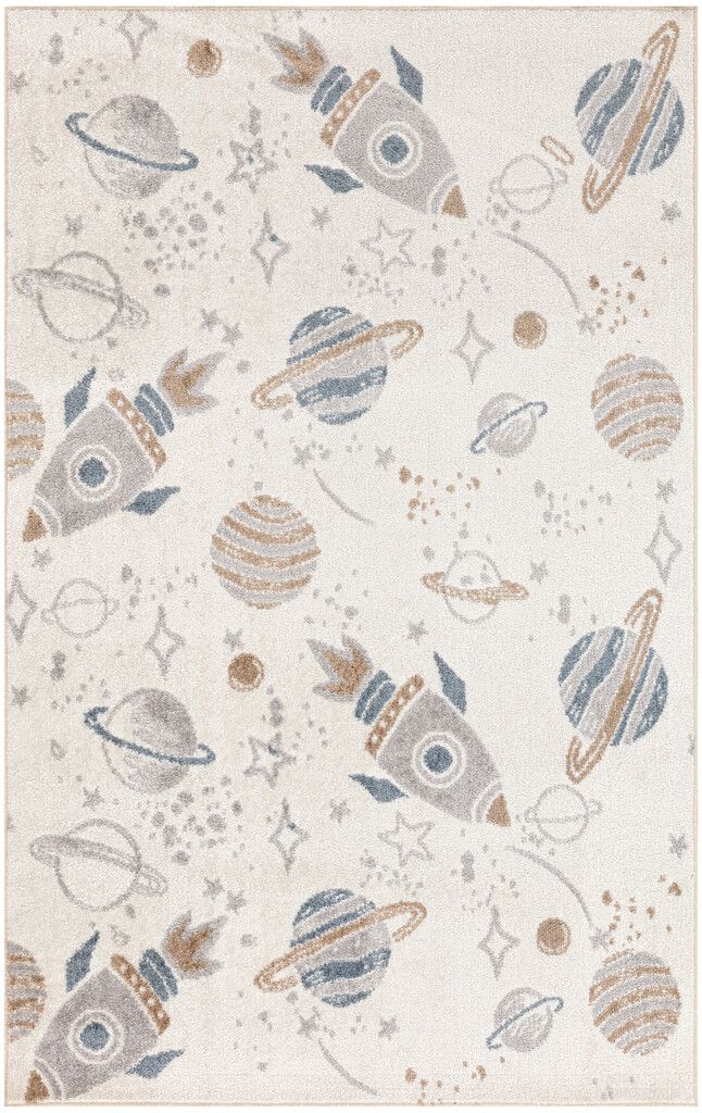 The appearance of Astra Machine Washable Kids 3'3" x 5' Indoor Rug In Ivory Multi designed by Nourison in the transitional interior design. This ivory multi piece of furniture was selected by 1StopBedrooms from Astra Collection to add a touch of cosiness and style into your home. Sku: 99446988935. Material: Polyester.