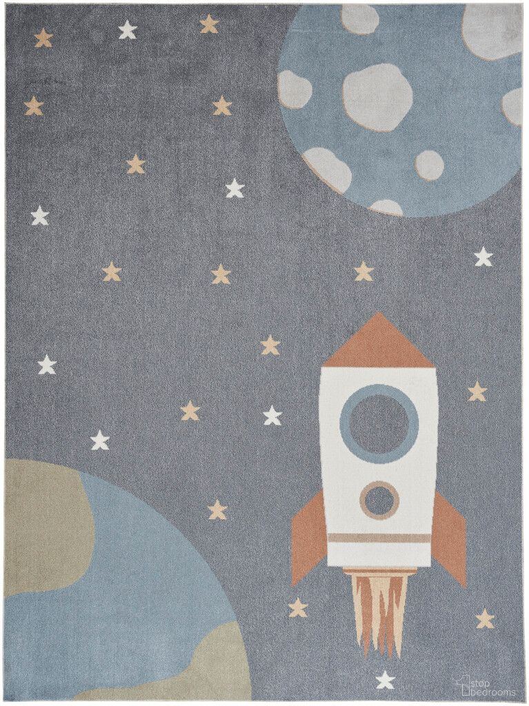 The appearance of Astra Machine Washable Kids 9' x 12' Indoor Rug In Sky Blue designed by Nourison in the transitional interior design. This sky blue piece of furniture was selected by 1StopBedrooms from Astra Collection to add a touch of cosiness and style into your home. Sku: 99446996800. Material: Polyester.