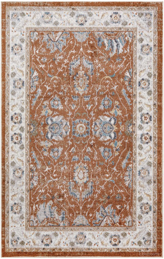 The appearance of Astra Machine Washable Vintage 3'3" x 5' Indoor Rug In Ivory and Rust designed by Nourison in the rustic / southwestern interior design. This ivory and rust piece of furniture was selected by 1StopBedrooms from Astra Collection to add a touch of cosiness and style into your home. Sku: 841491174395. Material: Polyester.