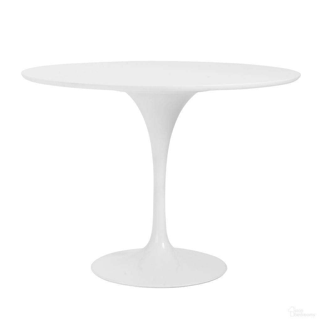 The appearance of Astrid 40 Inch Round Table In Matte White and High Gloss White designed by Euro Style in the modern / contemporary interior design. This matte white/high gloss white piece of furniture  was selected by 1StopBedrooms from Astrid Collection to add a touch of cosiness and style into your home. Sku: 90264WHT-A;90264WHT-B. Table Base Style: Pedestal. Table Top Shape: Round. Material: MDF. Size: 40".