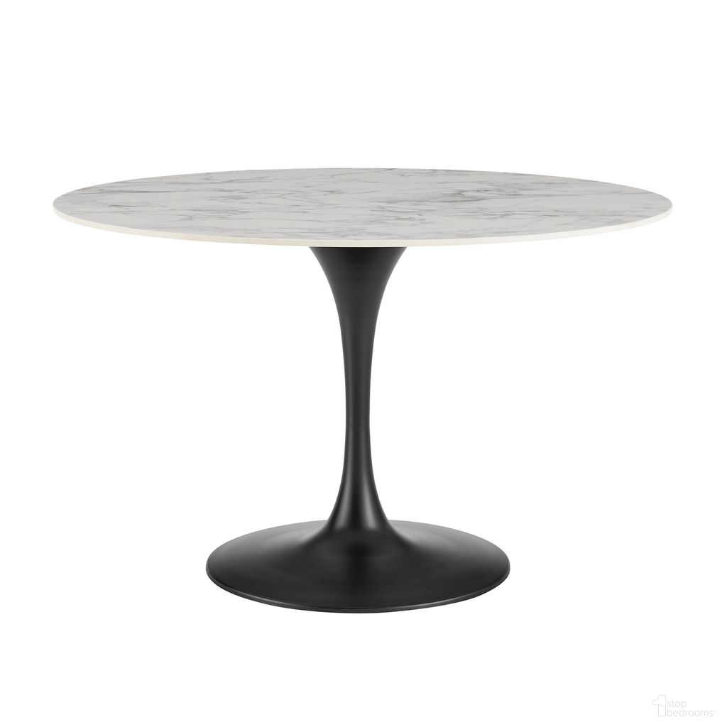 The appearance of Astrid 47 Inch Round Table In High Gloss White and Matte Black designed by Euro Style in the modern / contemporary interior design. This high gloss white/matte black piece of furniture  was selected by 1StopBedrooms from Astrid Collection to add a touch of cosiness and style into your home. Sku: 90706WHT-A;90706WHT-B. Table Base Style: Pedestal. Table Top Shape: Round. Material: Ceramic. Size: 47".