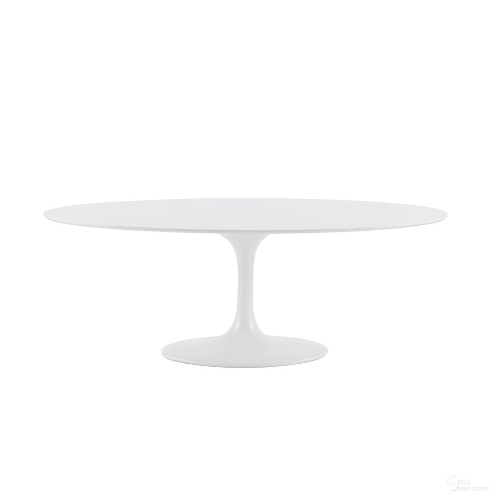 The appearance of Astrid 79 Inch Oval Table In Matte White designed by Euro Style in the modern / contemporary interior design. This matte white piece of furniture  was selected by 1StopBedrooms from Astrid Collection to add a touch of cosiness and style into your home. Sku: 90280WHT-A;90280WHT-B. Table Base Style: Pedestal. Table Top Shape: Oval. Material: MDF. Size: 47" x 79".