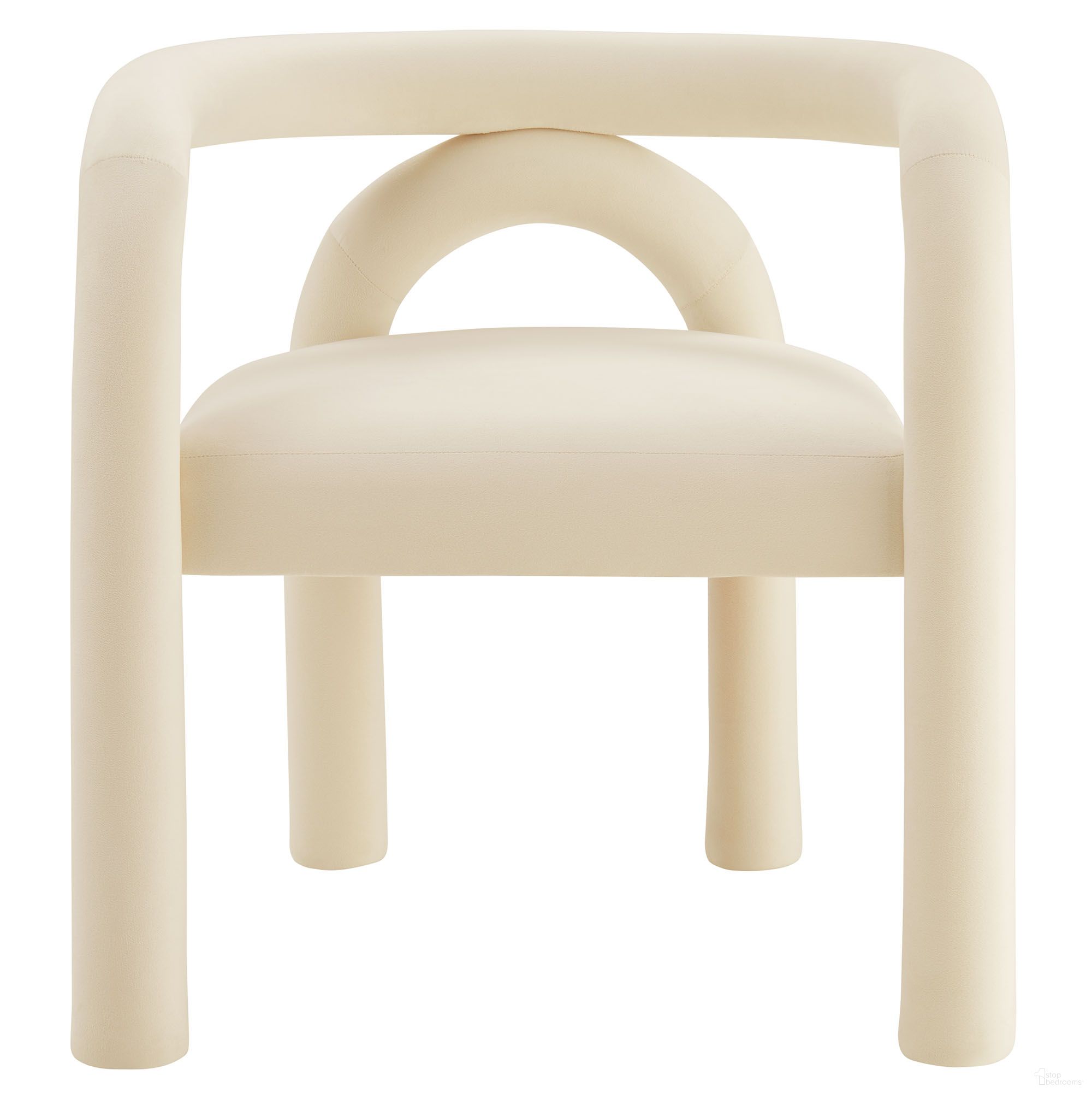 Astrid Performance Velvet Dining Chair In Porcelain