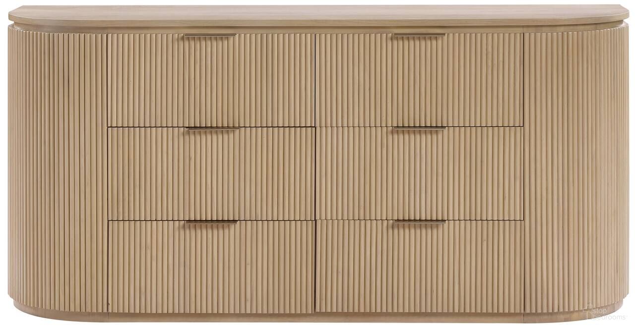 Astrid Solid Wood and Oak Veneer Dresser In Natural and Oak