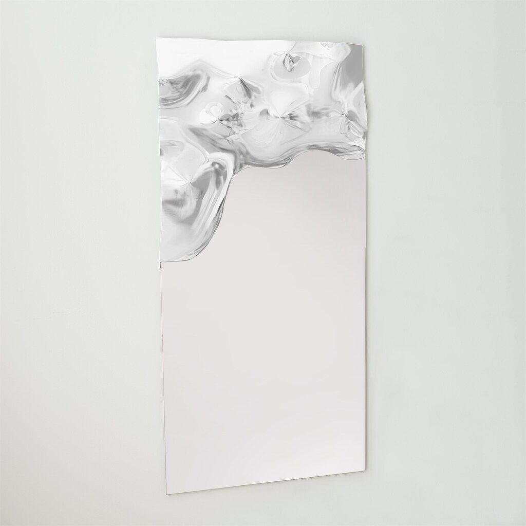 The appearance of Asymmetrical Left Ripple Mirror In Natural designed by Global Views in the modern / contemporary interior design. This natural piece of furniture  was selected by 1StopBedrooms from Asymmetrical Collection to add a touch of cosiness and style into your home. Sku: 331902. Material: Wood.