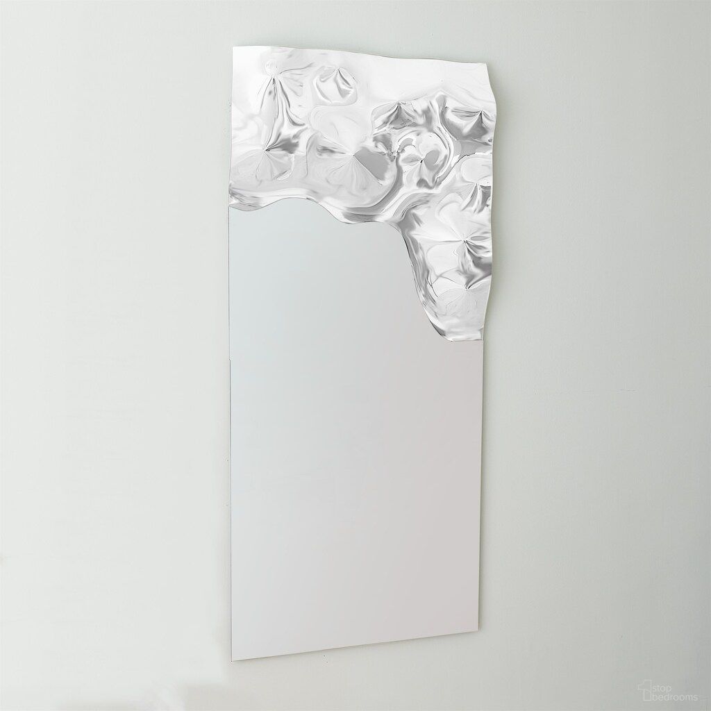 The appearance of Asymmetrical Right Ripple Mirror In Natural designed by Global Views in the modern / contemporary interior design. This natural piece of furniture  was selected by 1StopBedrooms from Asymmetrical Collection to add a touch of cosiness and style into your home. Sku: 331901. Material: Wood.